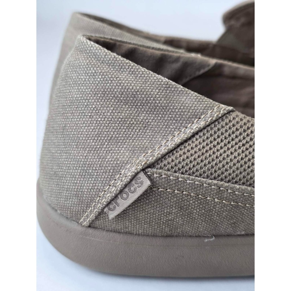 Crocs Santa Cruz 2 Men's Sneakers Size 12 Brown‎ Khaki Slip On Canvas Shoes - Picture 11 of 16